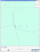 King County Wall Map Color Cast Style