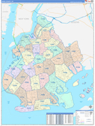 Kings Wall Map Color Cast Style