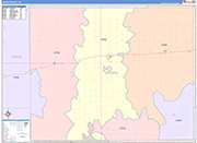 Kiowa County Wall Map Color Cast Style