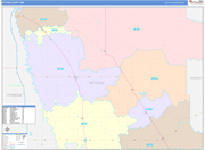 Kittson County Wall Map Color Cast Style