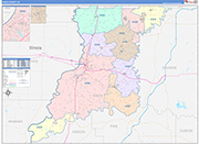 Knox Wall Map Color Cast Style