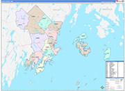 Knox Wall Map Color Cast Style
