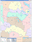 Kosciusko Wall Map Color Cast Style