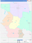 Labette County Wall Map Color Cast Style