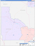 Lafayette County Wall Map Color Cast Style