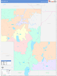 Lake County Wall Map Color Cast Style