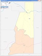 Lander County Wall Map Color Cast Style