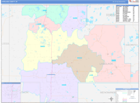 Langlade County Wall Map Color Cast Style