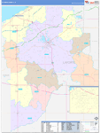 Laporte County Wall Map Color Cast Style