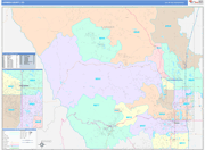 Larimer County Wall Map Color Cast Style