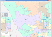 Larimer Wall Map Color Cast Style