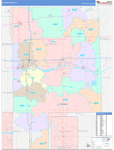 Lasalle County Wall Map Color Cast Style