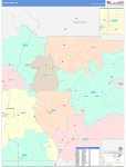 Latah County Wall Map Color Cast Style