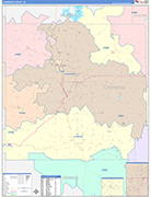 Lawrence Wall Map Color Cast Style