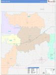 Lawrence County Wall Map Color Cast Style