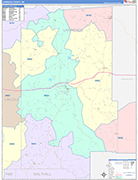 Lawrence County Wall Map Color Cast Style