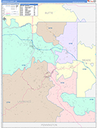 Lawrence Wall Map Color Cast Style