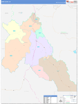 Lemhi County Wall Map Color Cast Style