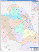 Lexington County Wall Map Color Cast Style