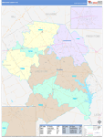 Limestone County Wall Map Color Cast Style