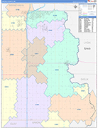 Lincoln Wall Map Color Cast Style