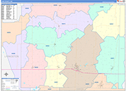 Linn County Wall Map Color Cast Style