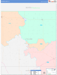Lipscomb County Wall Map Color Cast Style
