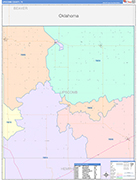 Lipscomb County Wall Map Color Cast Style