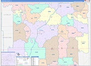 Livingston County Wall Map Color Cast Style