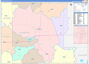 Livingston County Wall Map Color Cast Style