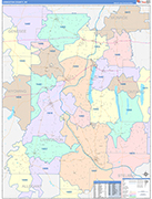 Livingston Wall Map Color Cast Style