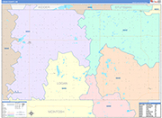 Logan Wall Map Color Cast Style