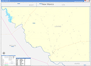 Loving County Wall Map Color Cast Style