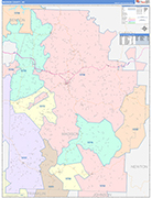 Madison County Wall Map Color Cast Style