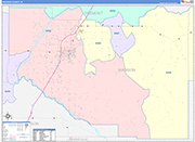 Madison Wall Map Color Cast Style