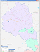 Magoffin County Wall Map Color Cast Style