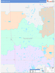 Mahnomen County Wall Map Color Cast Style