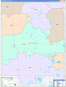 Mahnomen County Wall Map Color Cast Style
