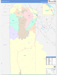 Malheur County Wall Map Color Cast Style