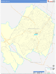 Manassas County Wall Map Color Cast Style