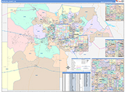 Maricopa Wall Map Color Cast Style