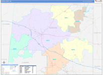Marion County Wall Map Color Cast Style