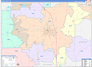 Marion County Wall Map Color Cast Style