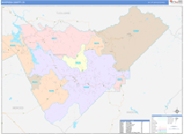 Mariposa County Wall Map Color Cast Style