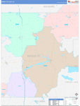 Marquette County Wall Map Color Cast Style
