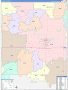 Marshall County Wall Map Color Cast Style