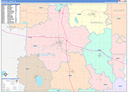 Marshall Wall Map Color Cast Style