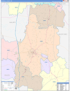 Marshall Wall Map Color Cast Style