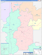 Martin Wall Map Color Cast Style