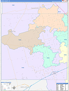 Martin County Wall Map Color Cast Style